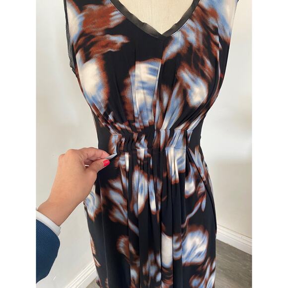 Simply Vera Vera Wang Brown Women's  V-Neck Body-con Mini Dress Petite XS - Picture 8 of 8